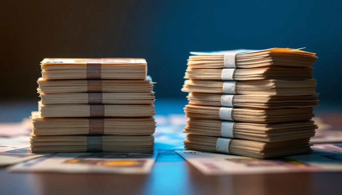 Visualisation des écarts salariaux représentés en différentes devises.