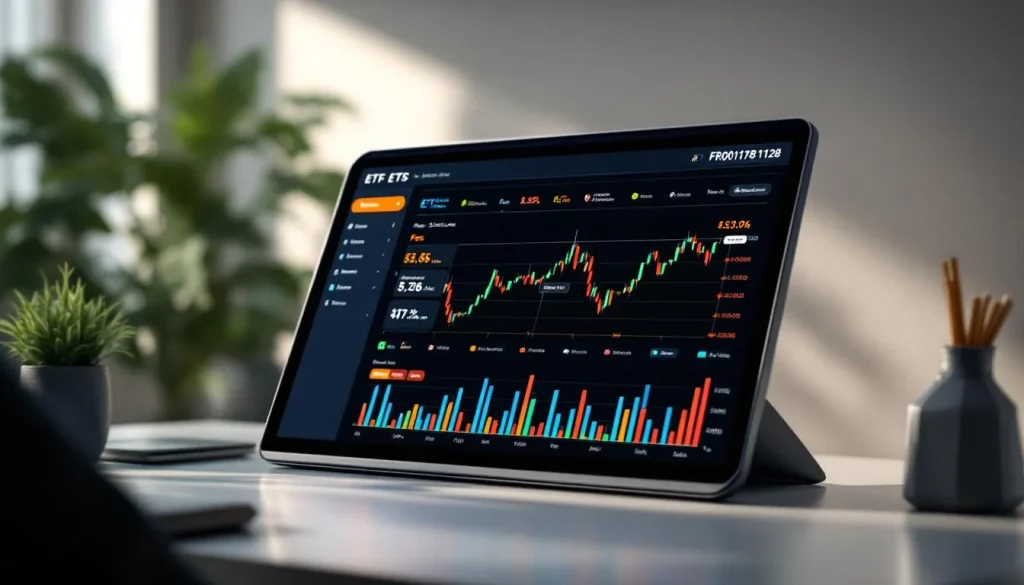 Analyse détaillée d'un ETF avec des graphiques et des données financières.