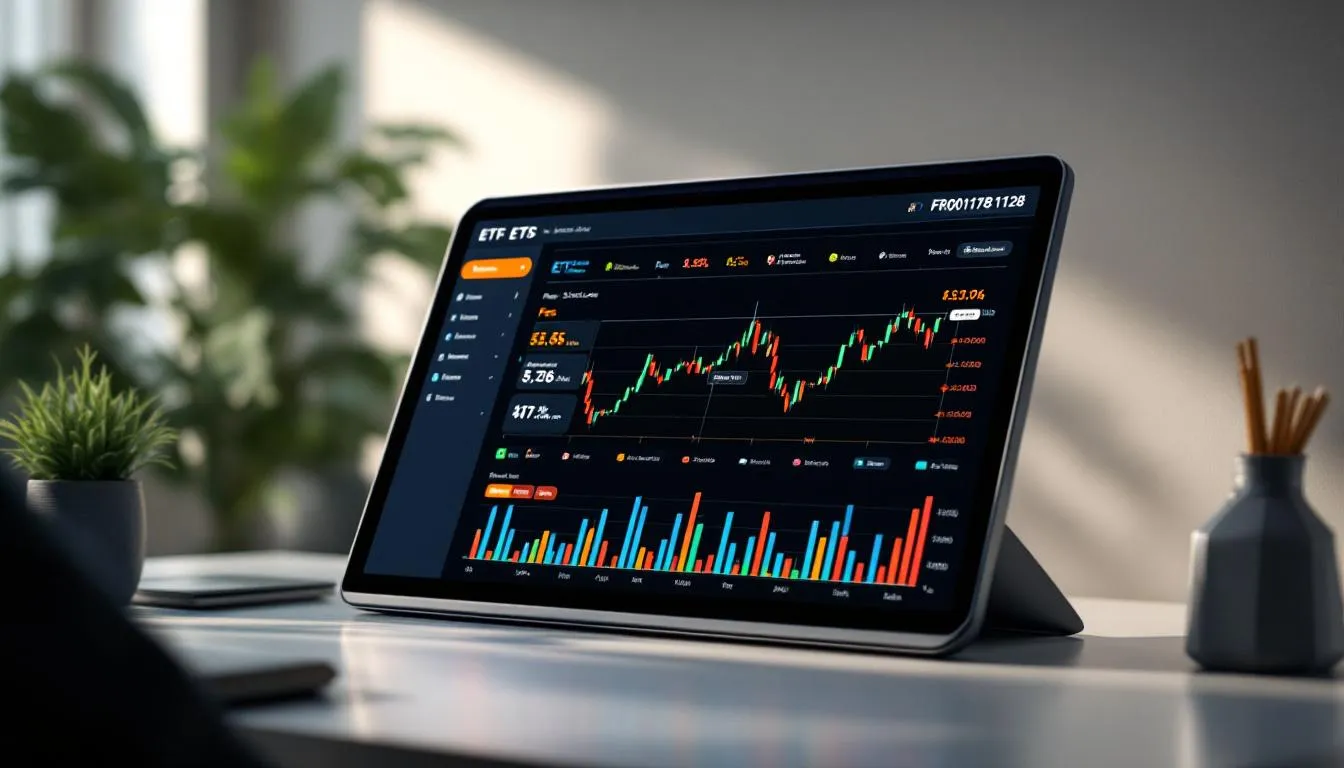 Analyse détaillée d'un ETF avec des graphiques et des données financières.