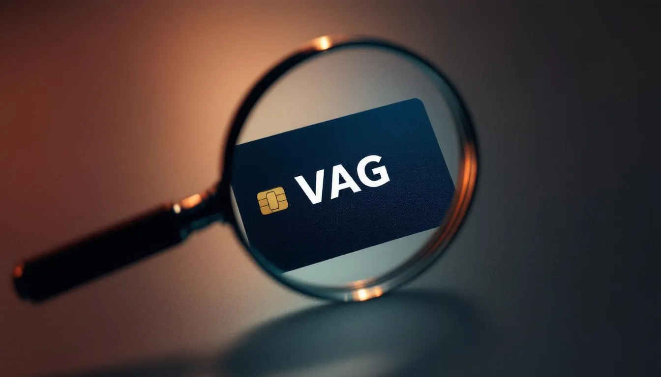 Recherche analytique des frais VAG avec graphiques et données sur un écran.