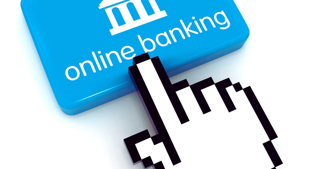 Bouton online banking avec curseur de souris